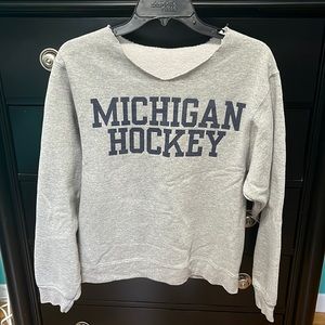 Michigan hockey crew neck